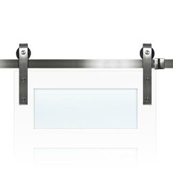 72" Sliding Barn Door Track and Hardware Kit - Nickel