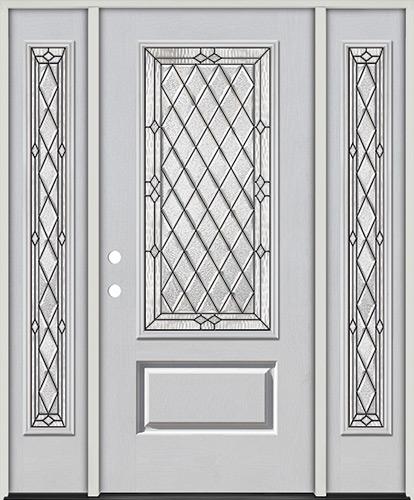 8'0 Wide Full Lite Fiberglass Patio Prehung Double Door Unit with  Sidelites - Door Clearance Center