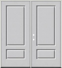 3/4 Panel Fiberglass Prehung Double Door Unit