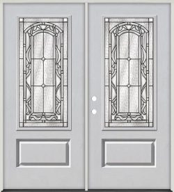 3/4 Lite Fiberglass Prehung Double Door Unit #272