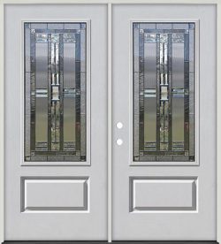 3/4 Lite Fiberglass Prehung Double Door Unit #277