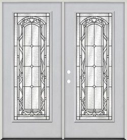 Full Lite Fiberglass Prehung Double Door Unit #292