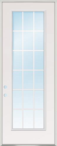 8'0" Tall 18-Lite GBG Fiberglass Prehung Door Unit