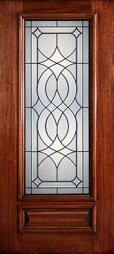 Hamilton 3/4 Lite Mahogany Wood Door Slab #7131