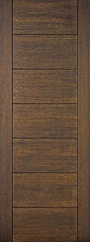 8'0" Tall Modern 7 Panel Mahogany Wood Door Slab