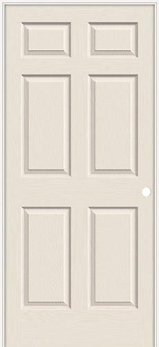 6'8" 6-Panel Smooth Molded Interior Prehung Door Unit