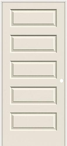 6'8" Modern 5-Panel Smooth Molded Interior Prehung Door Unit