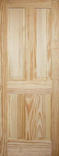 6'8" Tall 4-Panel Pine Interior Wood Door Slab