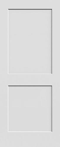 6'8" Tall 2-Panel Shaker Primed Interior Wood Door Slab