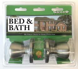 Guard Interior Doorknob Set Bed & Bath Nickel