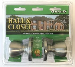 Guard Interior Doorknob Set Hall & Closet Nickel