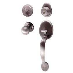 Ultra Door Knob and Deadbolt Nickel Handle Lockset Combo