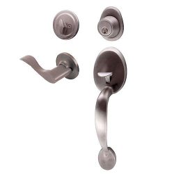 Ultra Door Lever and Deadbolt Nickel Handle Lockset Combo