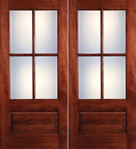 Wood Double French Doors 1/1 prehung