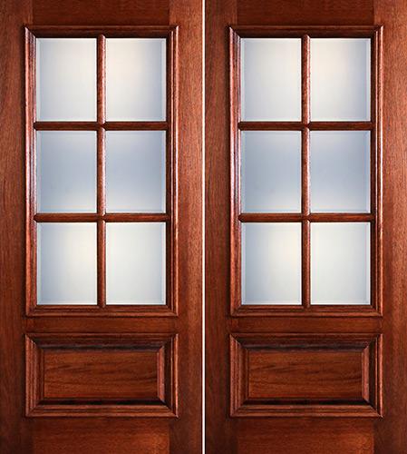 6 Lite Glass French Door (French/Double Doors) by Designer Doors