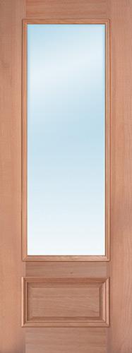8'0" Tall 3/4 Lite Clear Low-E Mahogany Wood Door Slab