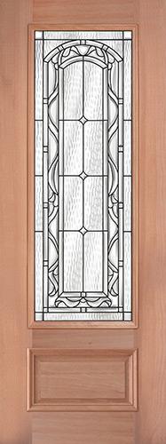 8'0" Tall 3/4 Lite Mahogany Wood Door Slab #292