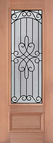 8'0" Tall 3/4 Lite Mahogany Wood Door Slab #299