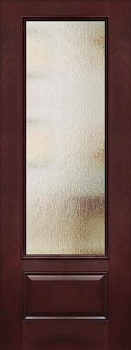Privacy Glass 8'0" Tall 3/4 Lite Pre-finished Fiberglass Wood Door Slab