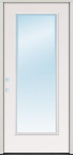 Full Lite Steel Prehung Door Unit