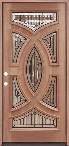 Baseball Mahogany Prehung Wood Door Unit #A8025-22