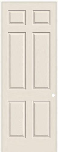 8'0" 6-Panel Textured Molded Interior Prehung Door Unit