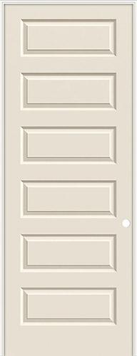 8'0" 6-Panel Modern Smooth Molded Interior Prehung Door Unit