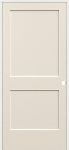 6'8" 2-Panel Flat Smooth Molded Interior Prehung Door Unit