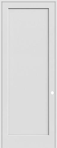 8'0" Tall 1-Panel Shaker Primed Interior Prehung Wood Door Unit