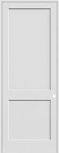 8'0" Tall 2-Panel Shaker Primed Interior Prehung Wood Door Unit