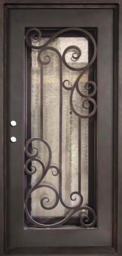 37" x 81" Athenian Iron Prehung Door Unit