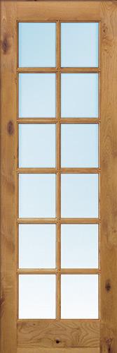 Exterior 8'0" 12-Lite TDL Low-E Knotty Alder Wood Door Slab