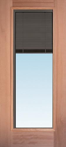 Slate Full Mini-blind Mahogany Wood Door Slab