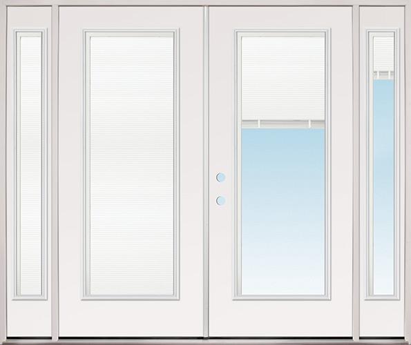 8'0 Wide Full Lite Fiberglass Patio Prehung Double Door Unit with  Sidelites - Door Clearance Center