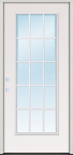 15-Lite Fiberglass Prehung Door Unit