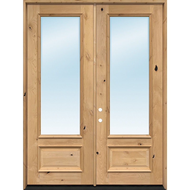 8'0 Tall 3/4 Lite Clear Low-E Fiberglass Prehung Double Door Unit - Door  Clearance Center