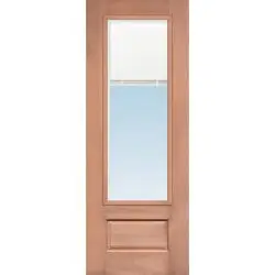 8'0" Tall 3/4 Mini-blind Mahogany Wood Door Slab