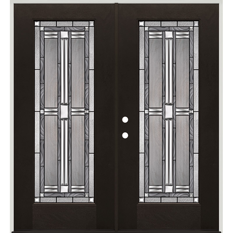 8-Lite Full Lite Fiberglass Prehung Patio Double Door Unit - Door Clearance  Center