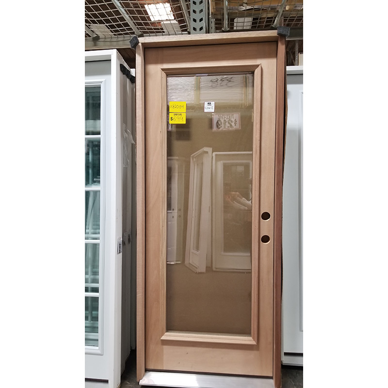 32" FullLite Unfinished Mahogany with Matching Jambs Door Clearance
