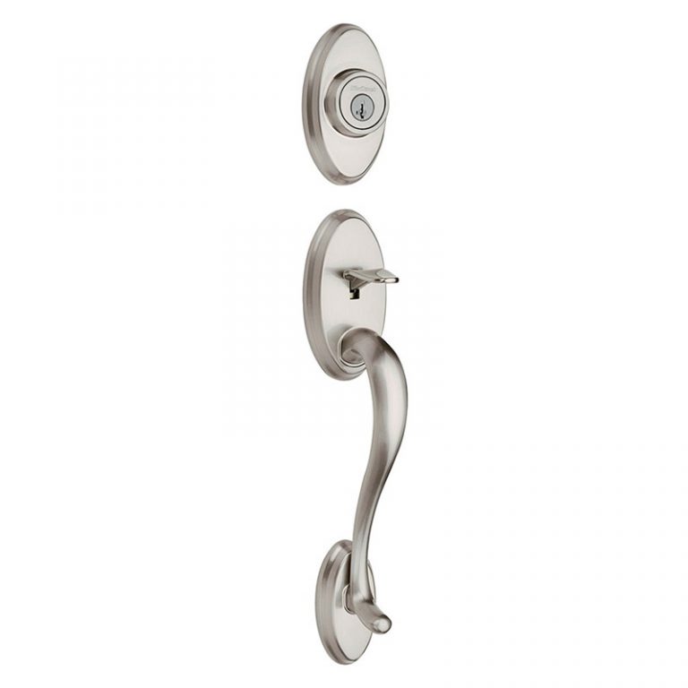 Kwikset Rome Exterior Door Handle Locket Satin Nickel