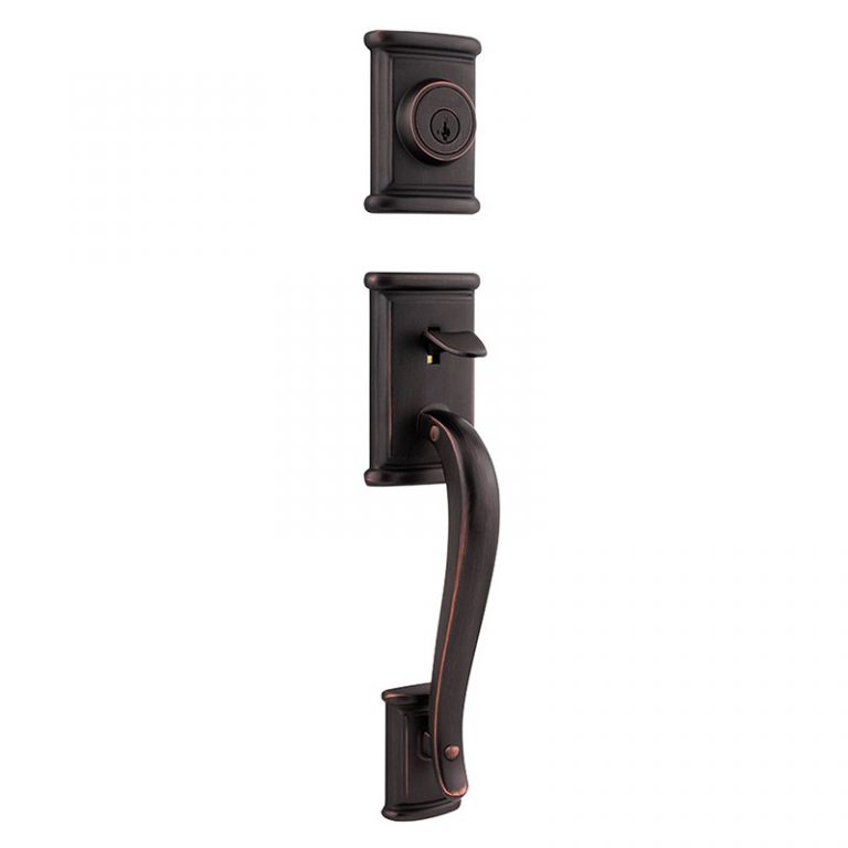 Kwikset Venice Exterior Door Handle Locket Oil Rubbed Bronze Door