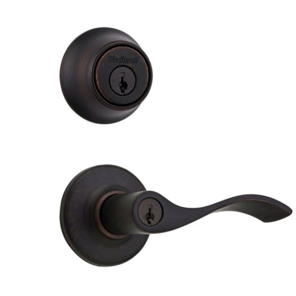 Kwikset Tuscany Keyed Entry Door Lever & Deadbolt Combo Oil Rubbed Bronze Door Clearance Center