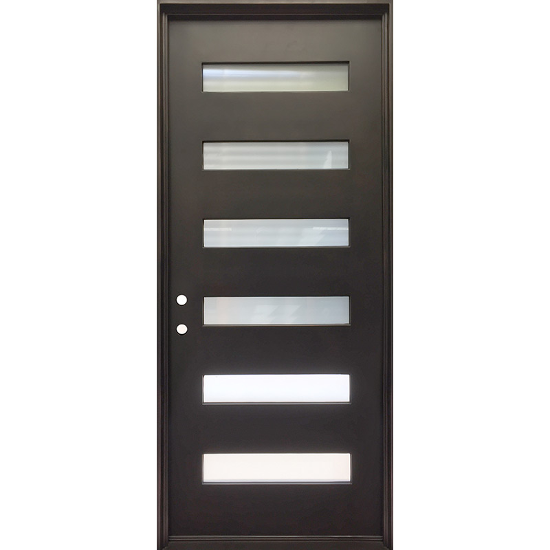 42 X 97 Modern 6 Lite Iron Prehung Door Unit Door Clearance Center 42 X 97 Modern 6 Lite Iron Prehung Door Unit Door Clearance Center