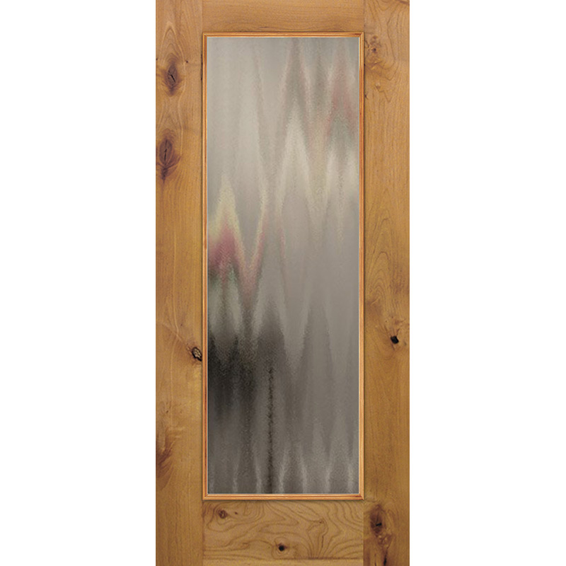 Privacy Glass Full Lite Knotty Alder Wood Door Slab Door Clearance Center