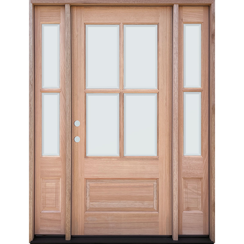 8'0 Tall 3/4 Lite Clear Low-E Fiberglass Prehung Double Door Unit - Door  Clearance Center