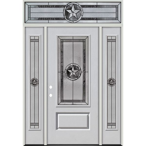 Texas Star 3/4 Lite Fiberglass Prehung Door Unit with Transom 70
