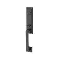 Emtek Transitional Heritage Monolithic Tubular Lockset Flat Black