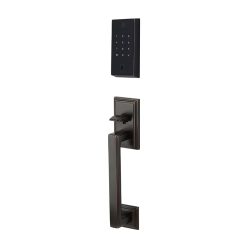 Emtek Hamden Lockset with EMPowered 2 Touch Fingerprint Entry Oil Rubbed Bronze