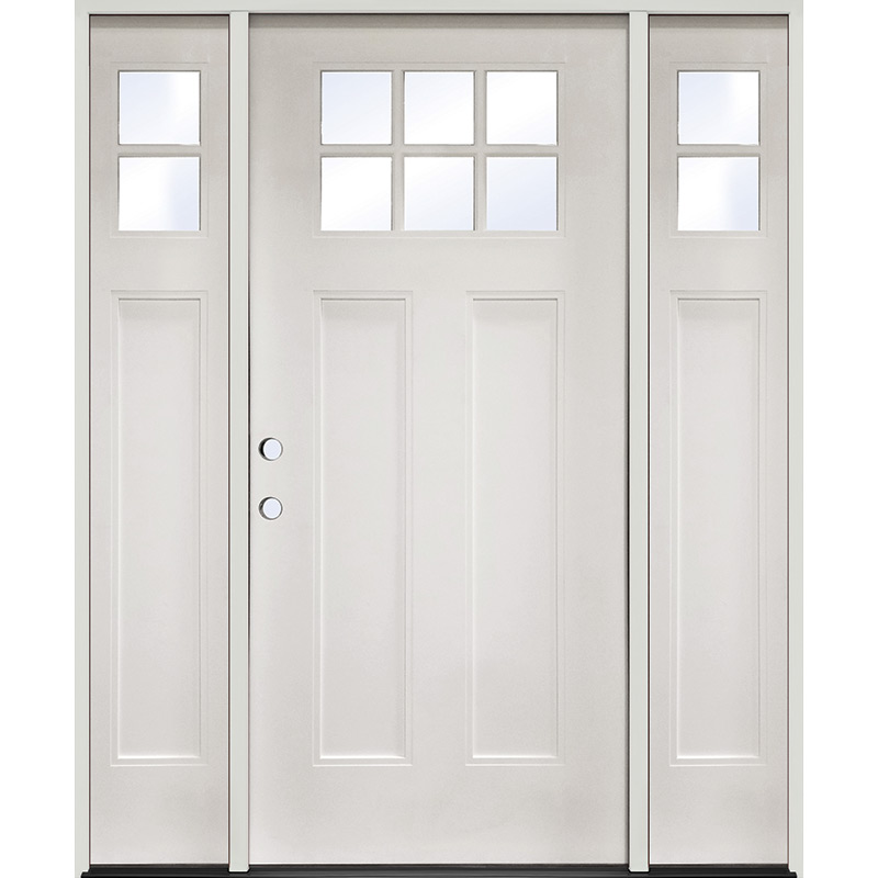 8'0 Wide Full Lite Fiberglass Patio Prehung Double Door Unit with  Sidelites - Door Clearance Center