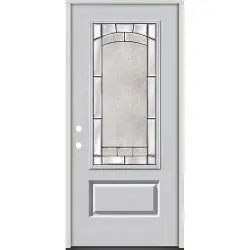 3/4 Lite Fiberglass Prehung Door Unit #67 - 36", Prehung Left Hand Inswing